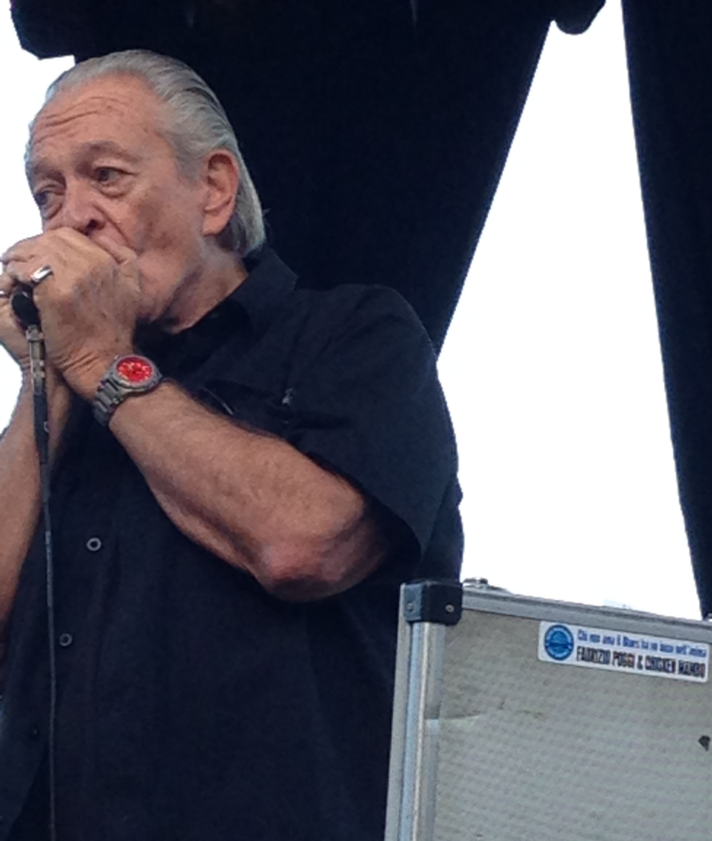 Charlie Musselwhite with the sticker