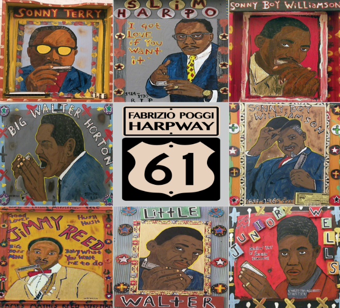 Fabrizio Poggi \'s Harpway 61 cd released by The Blues Foundation in Memphis