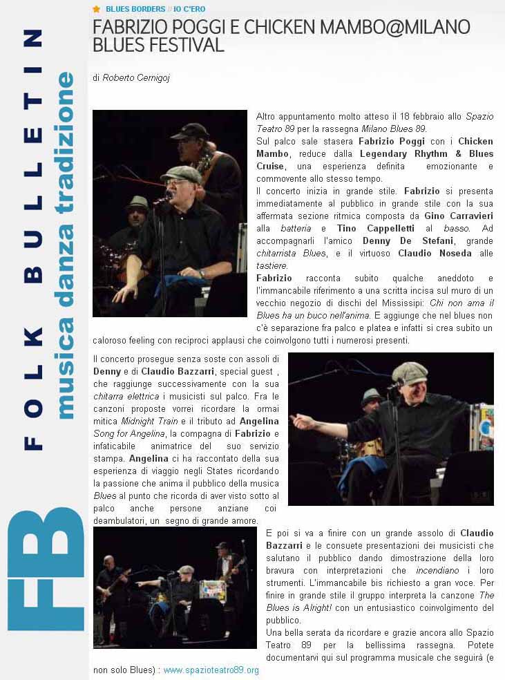 Recensione concerto Spazio 89 su Folk Bulletin