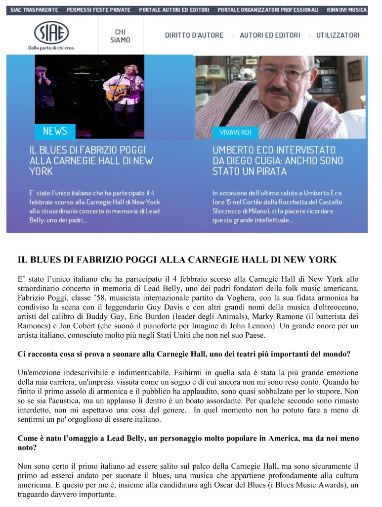 IL BLUES DI FABRIZIO POGGI ALLA CARNEGIE HALL DI NEW YORK (1)1 copia